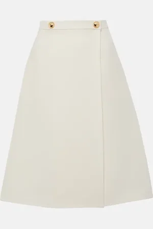 VALENTINO Crepe Couture midi skirt