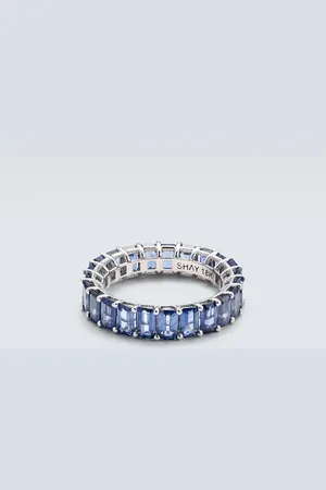 Shay Eternity 18kt white gold ring with sapphires