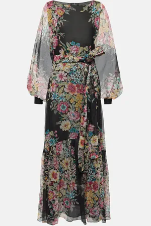 Etro Floral silk gown