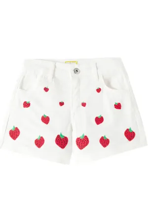 FÁBULA Embroidered cotton-blend twill shorts