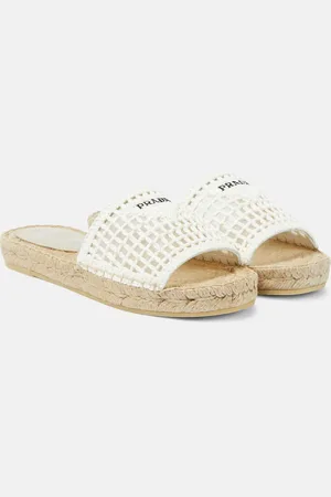 Prada Logo crochet espadrilles