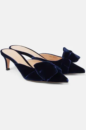 Gianvito Rossi 55 bow-detail velvet mules