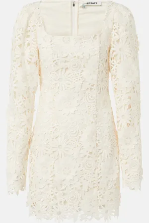 ROTATE Bridal floral-applique minidress