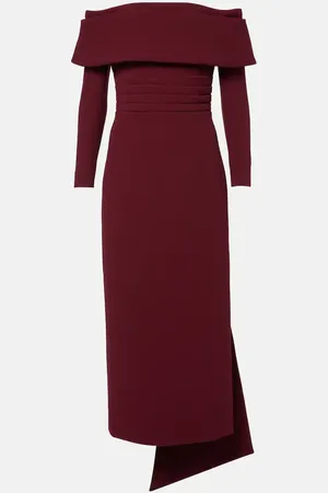 EMILIA WICKSTEAD Derika off-shoulder crepe midi dress