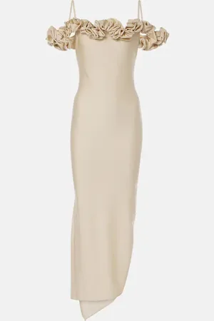 COPERNI Floral-applique jersey gown