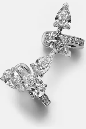 Repossi Serti Sur Vide 18kt white gold single ear cuff with diamonds