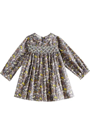 BONPOINT Baby Trinite floral smocked cotton dress