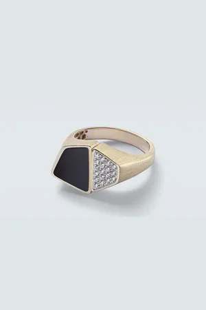 Rainbow K Esteve 9kt ring with onyx and diamonds