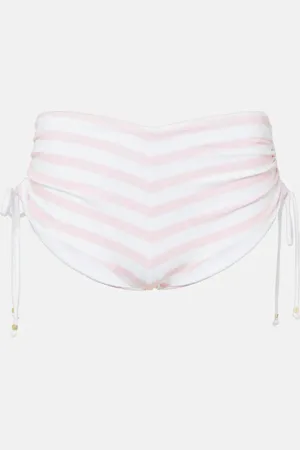 Bananhot Stefani striped ruched shorts