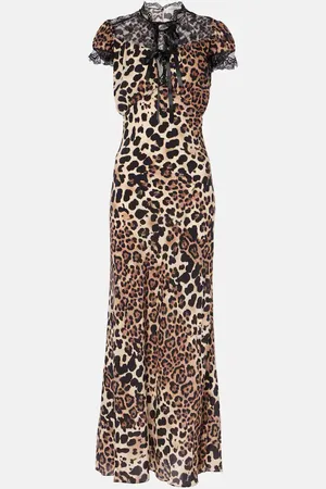 RODARTE Leopard-print silk midi dress