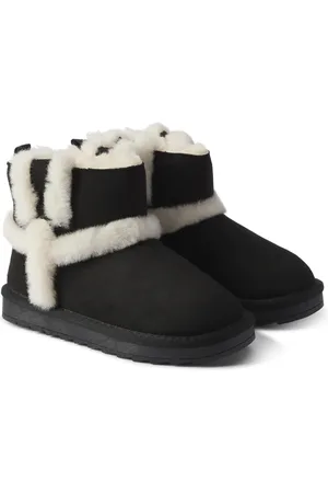 MONNALISA Faux shearling-trimmed ankle boots