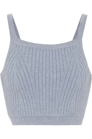 LIVE THE PROCESS Ribbed-knit crop top