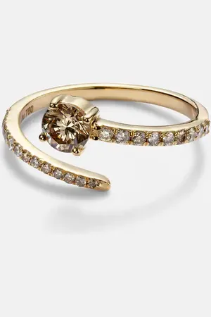 Ileana Makri Grass Seed 18kt yellow ring with diamonds
