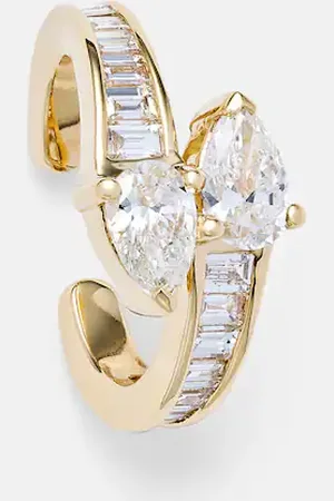 Anita Saturn 18kt ear cuff with diamonds