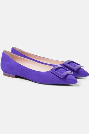 Roger Vivier Gommettine suede ballet flats