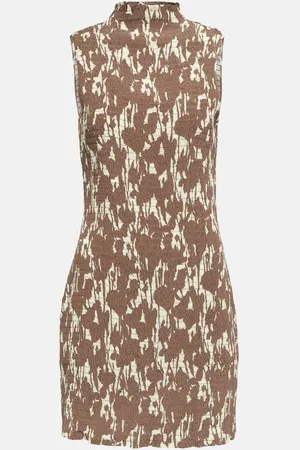 Proenza Schouler White Label smocked floral jersey minidress