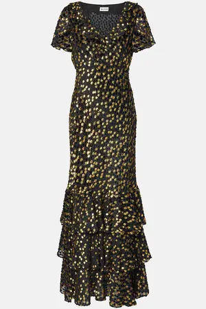 RIXO London Amelle embellished tiered maxi dress
