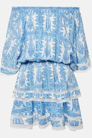 Melissa Odabash Micha printed off-shoulder minidress