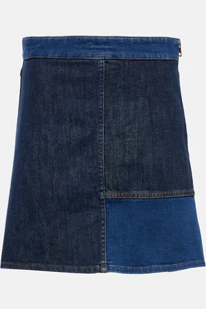 See by Chloé Patchwork denim miniskirt