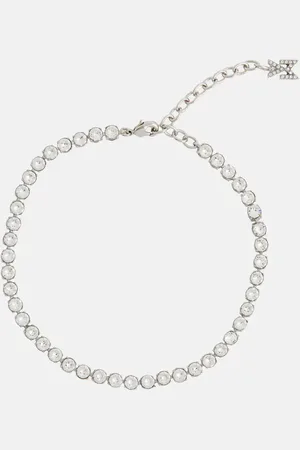 Amina Muaddi Tennis crystal-embellished anklet