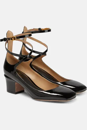 VALENTINO GARAVANI Tan-Go 60 patent leather pumps