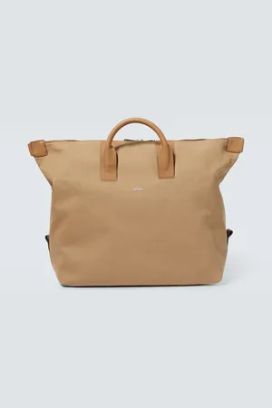 Ermenegildo Zegna Raglan leather-trimmed duffel bag