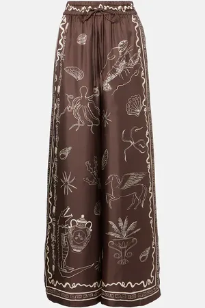 ALÉMAIS Sammy silk wide-leg pants