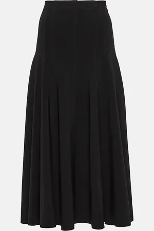 Norma Kamali Grace high-rise jersey midi skirt