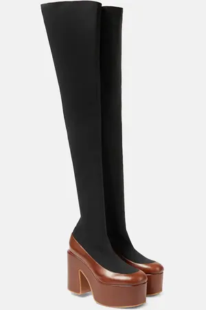 DRIES VAN NOTEN Leather-trimmed boots