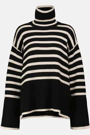 Totême Striped turtleneck wool-blend sweater