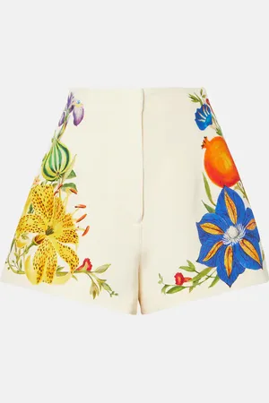 ALÉMAIS Flores floral high-rise shorts