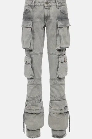 The Attico Low-rise straight cargo jeans