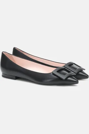 Roger Vivier Gommettine Ball leather ballet flats