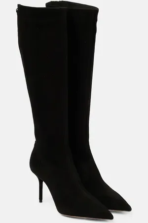 Aquazzura Saint Honore 85 suede boots