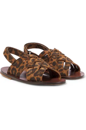 PèPè Leopard-print suede sandals