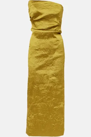 TOVE Kezia draped lame midi dress