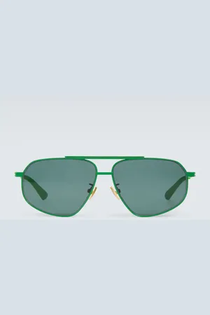 Bottega Veneta Metal-frame aviator sunglasses