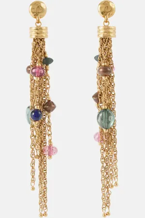 Chloé Pompoms embellished drop earrings