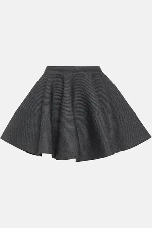 Alaïa Ribbed-knit wool-blend miniskirt