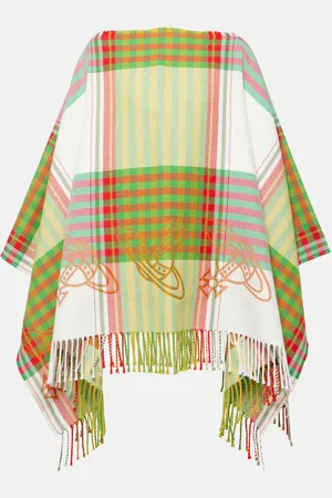 Vivienne Westwood Combat tartan wool and cotton poncho