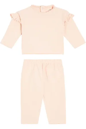 Il gufo Baby cotton-blend top and leggings set