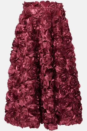 ROTATE Sun floral-applique high-rise maxi skirt