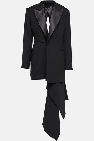 Alaïa Asymmetrical wool blazer minidress