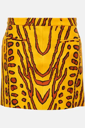 Altuzarra Zola printed linen-blend miniskirt