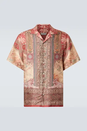 Etro Printed silk bowling shirt