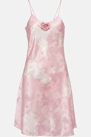 RODARTE Printed silk slip minidress