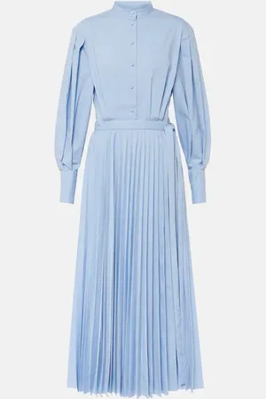 Altuzarra Binoche plisse cotton-blend midi dress