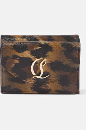 Christian Louboutin CL debossed leopard-print leather wallet