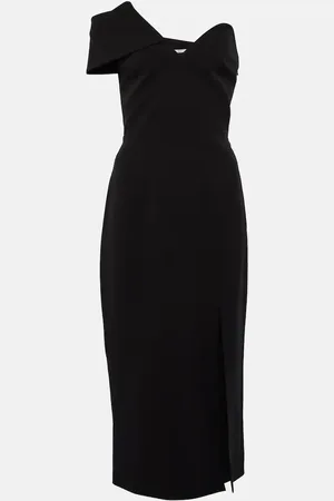 Safiyaa Asymmetric crepe midi dress