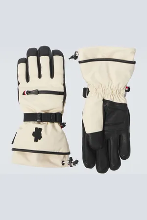 Moncler Leather-trimmed ski gloves